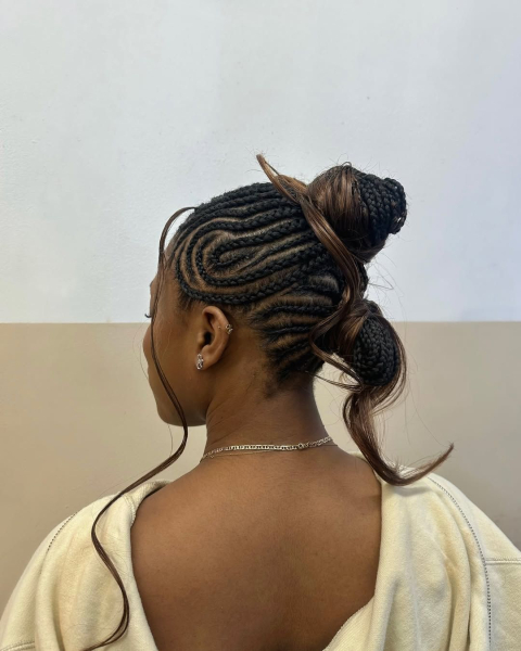 French curl cornrows