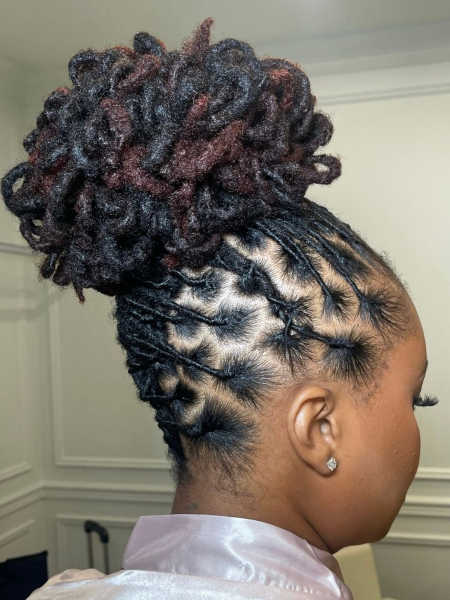 Locs wedding hairstyle